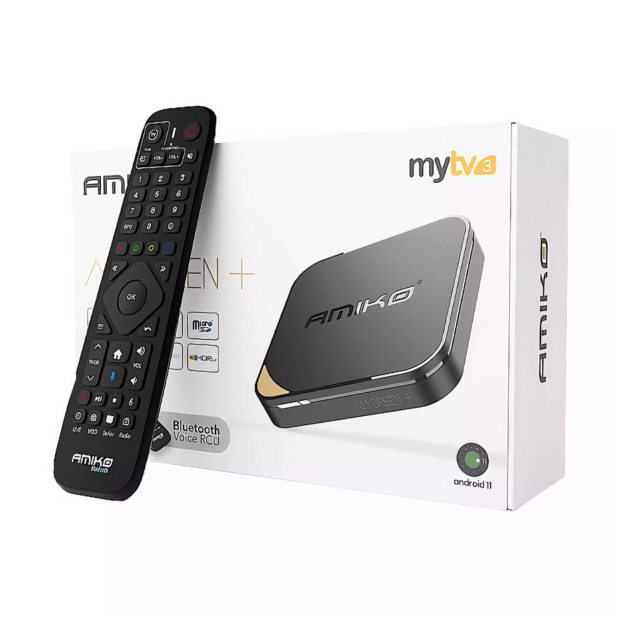 Tv Box Amiko A11 Green+ Android OTT 4k MyTV 3