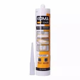 Silicona Universal Ácida Antimoho Blanca 280 ml KOMA TOOLS, Sat25.com