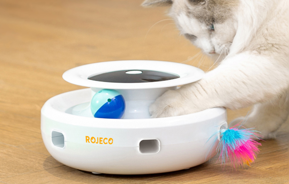 ROJECO interactif 2 en 1 jouets électroniques pour animaux de