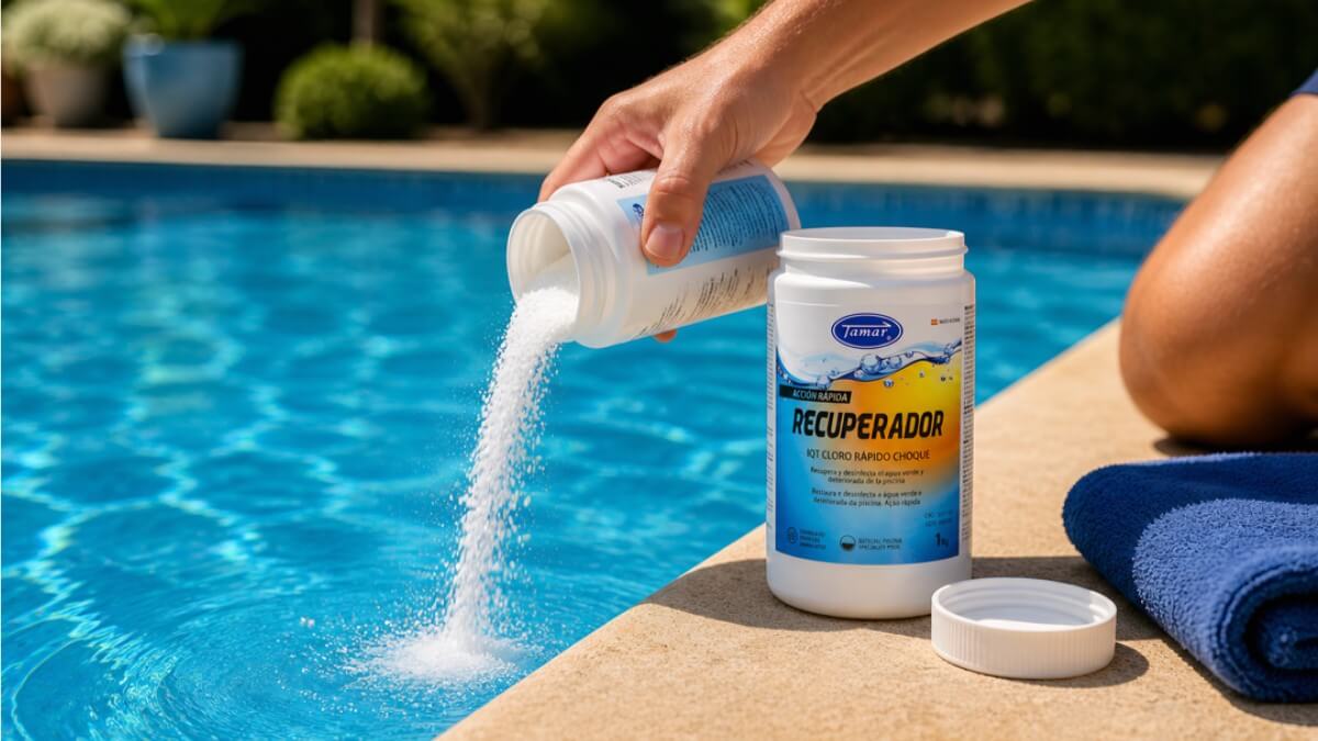 Sistema de recuperación de agua para piscinas con agua turbia