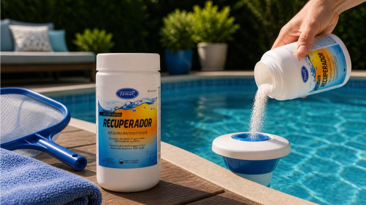 Behandlung von grünem Wasser in Schwimmbädern