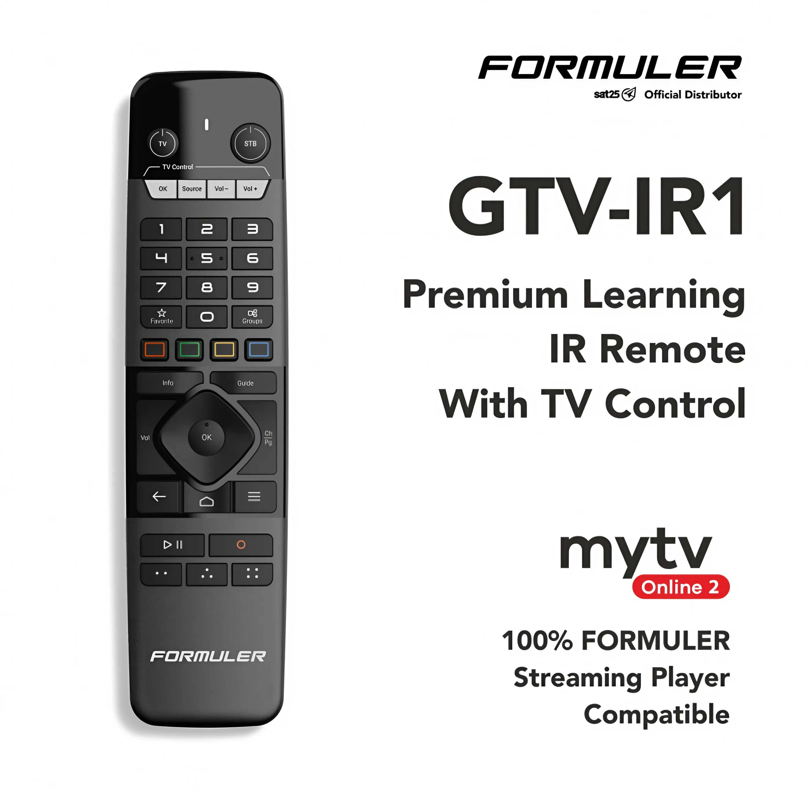 Mando Formuler Universal GTV-IR1con Control Universal De TV