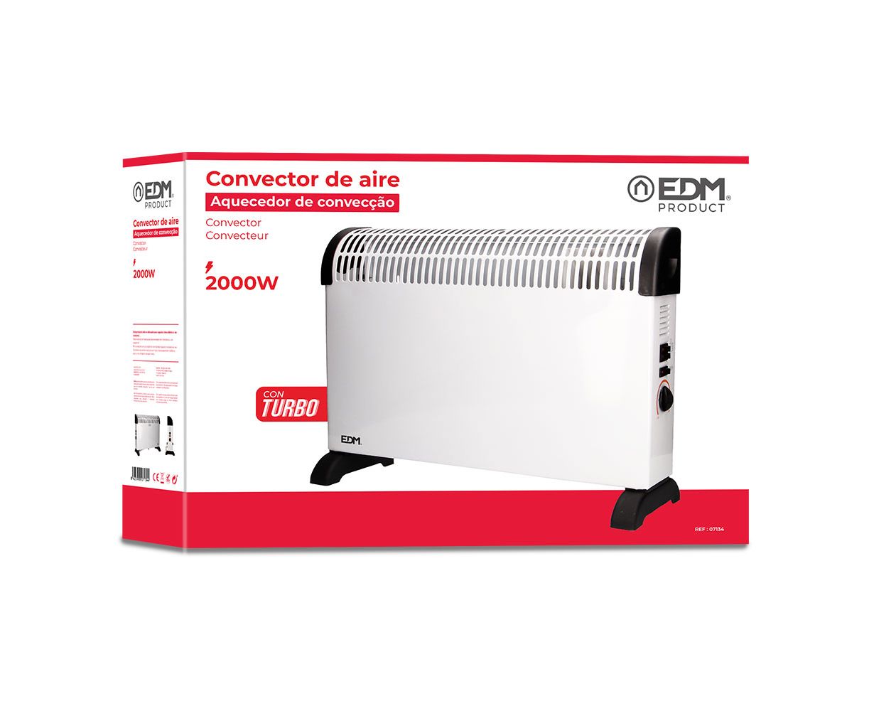 Convector de Aire Modelo Turbo 2000W EDM