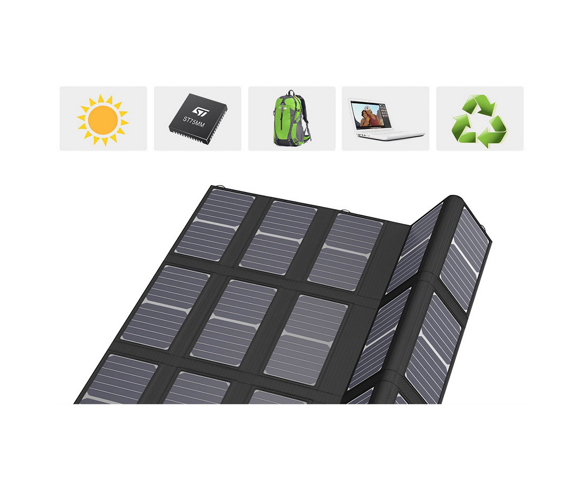 Buy Portable Allpowers 100W AP-SP-012-BLA Solar Panel with incredible ...