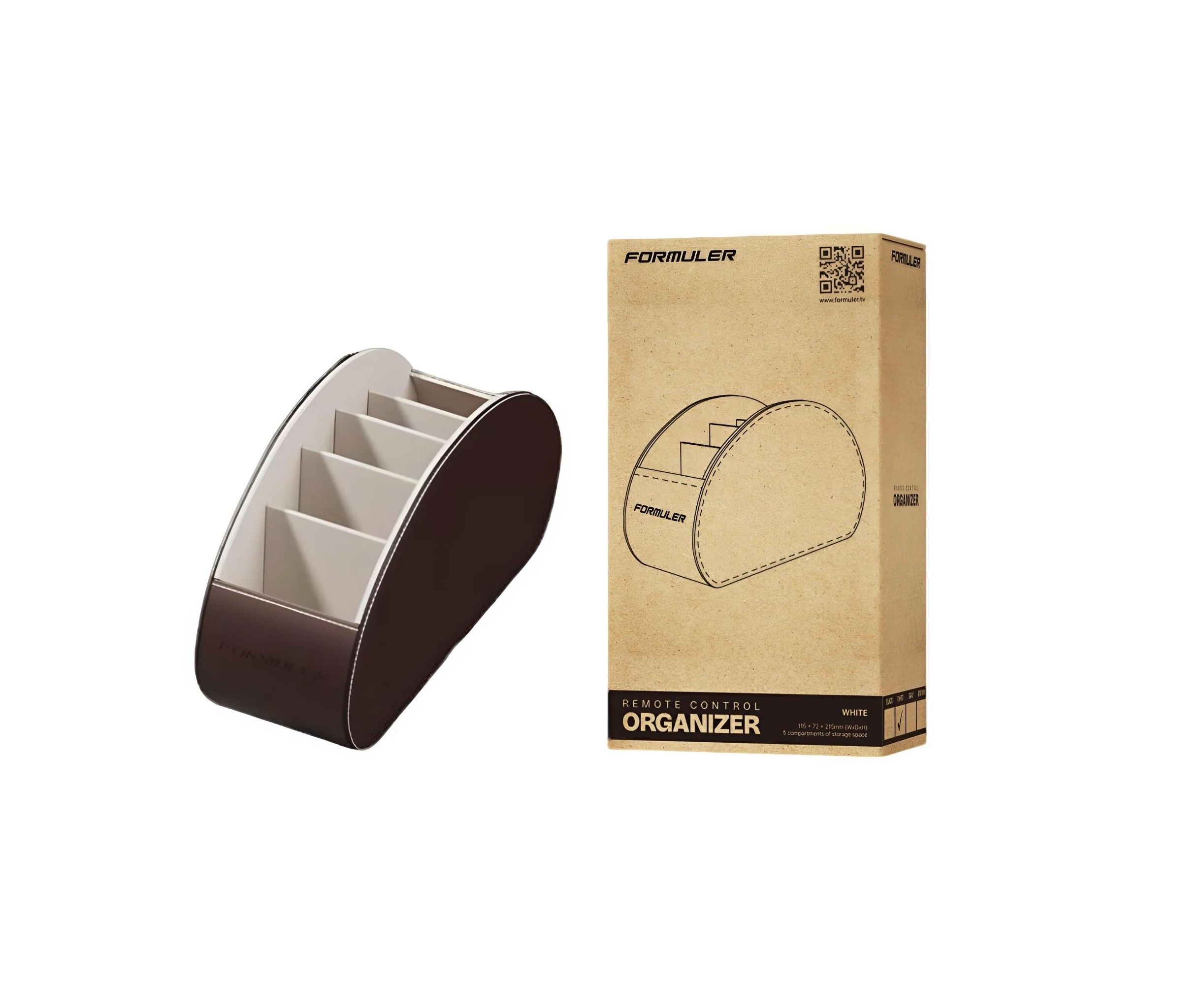 Boîte De Rangement Pour Télécommandes - En Osier Synthétique - 4 Compartiments - Pour Salon Ou Chambre - 12
