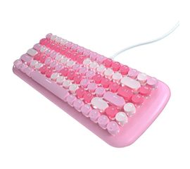Teclado Mecânico Com Fio MOFII Candy M Rosa, Sat25.com