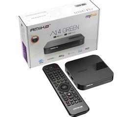 Amiko A14 Green Android 14 OTT 4k Media Streamer, Model: Amiko A14 Green, Sat25.com