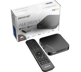 Amiko A14 Green+ Android 14 OTT 4k Media Streamer, Model: Amiko A14 Green+, Sat25.com