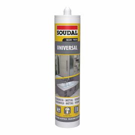 Silicona Universal Negra SOUDAL 280 ml, Sat25.com