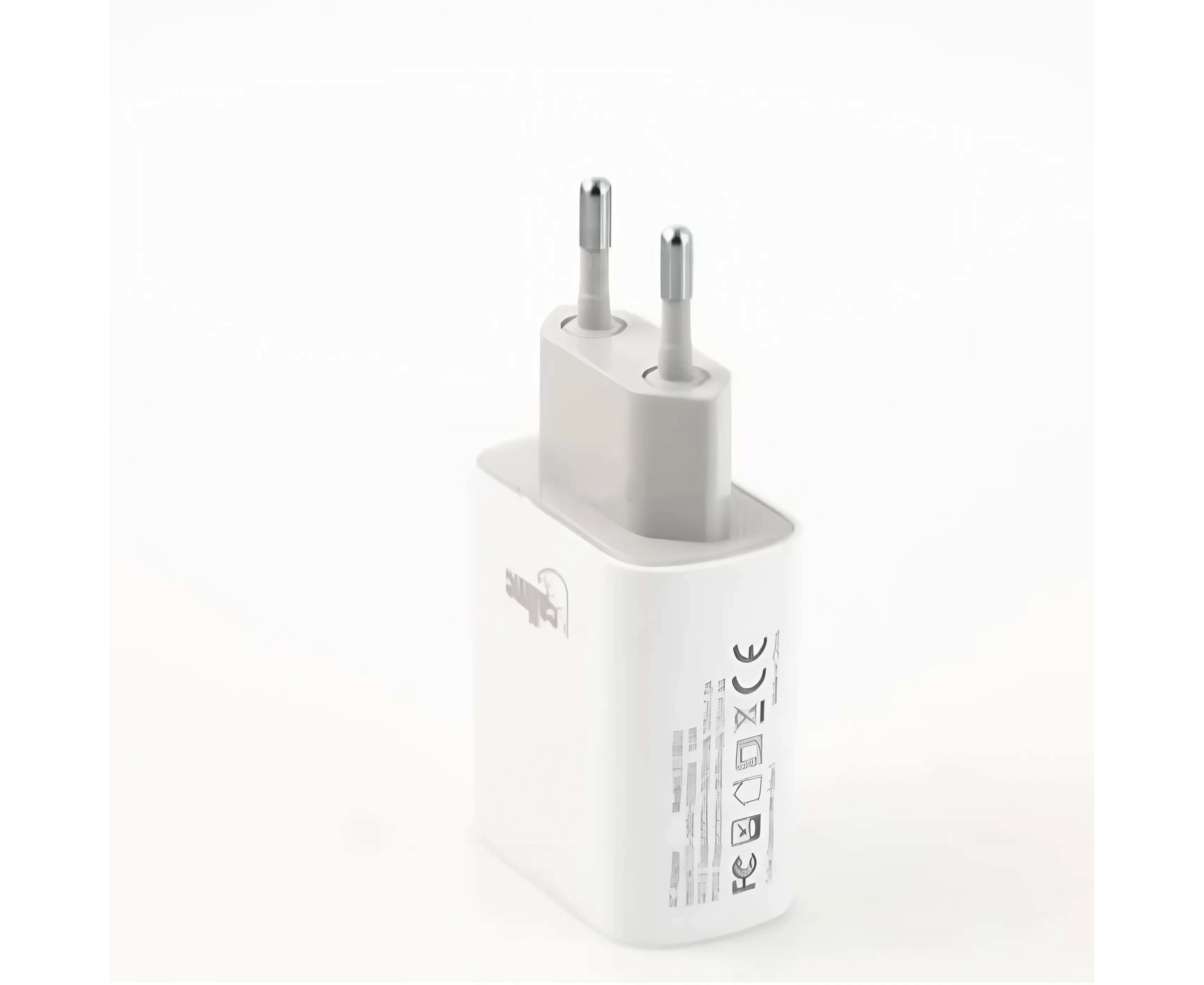 Cargador Para Smartphone Callme LS13 2 USB QC3.0+PD Blanco con Cable Tipo C