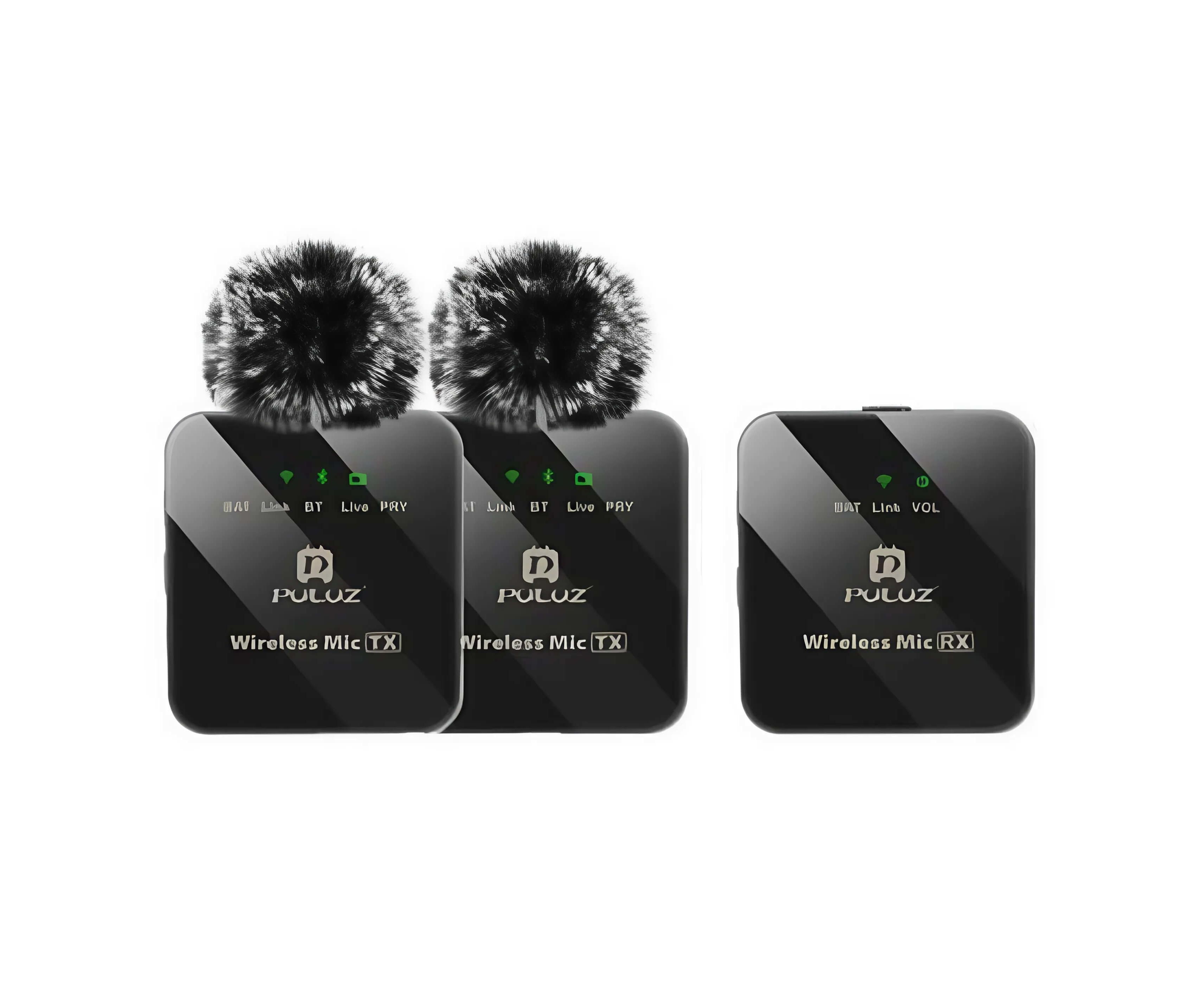Buy PULUZ 2 TX 1 RX Wireless Lavalier Microphone