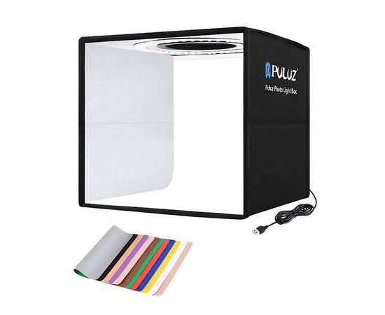 Estudio Fotográfico Portátil Con Luz LED Puluz 25cm, Sat25.com