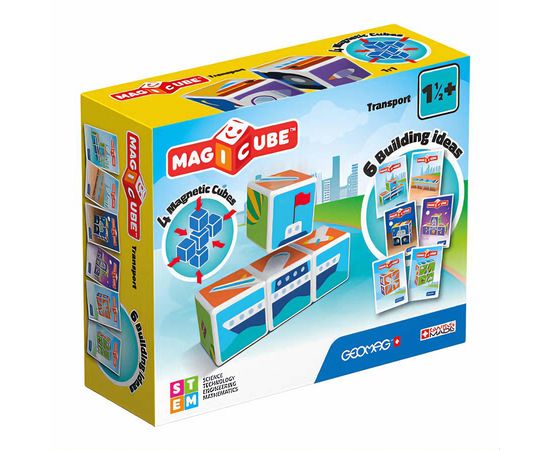 Geomag Magicube Magnetic Blocks and Transport Cards for Children, Sat25.com