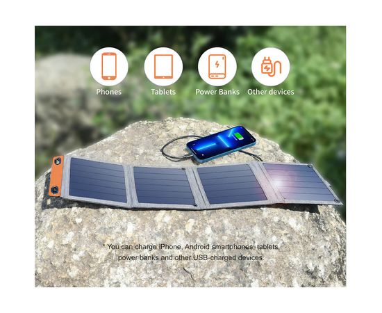 Panel Solar Plegable Choetech Cargador 14W 1xUSB, Sat25.com
