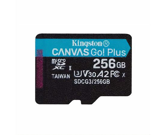 Tarjeta de Memoria MicroSD 256GB Kingston Canvas Go Plus, Model: SDCG3/256GB, Sat25.com