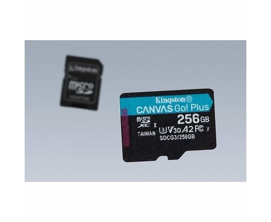 Tarjeta de Memoria MicroSD 256GB Kingston Canvas Go Plus, Model: SDCG3/256GB, Sat25.com