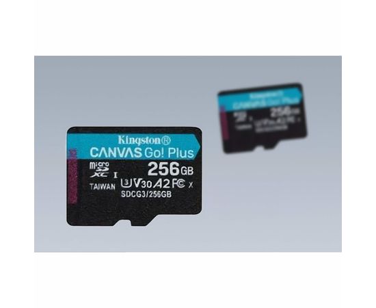 Tarjeta de Memoria MicroSD 256GB Kingston Canvas Go Plus, Model: SDCG3/256GB, Sat25.com