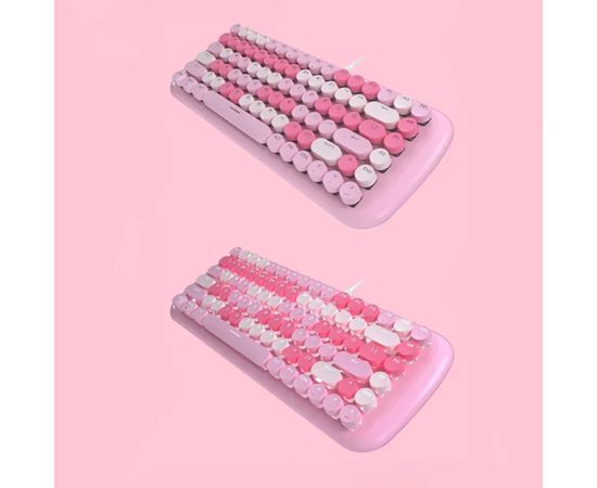 MOFII Candy M Rosa Mechanische Kabelgebundene Tastatur, Sat25.com