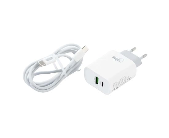 Buy Callme LS13 2 USB Smartphone Charger QC3.0+PD White with Type C Cable
