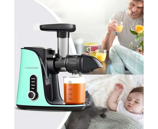 Extractor de Zumo Lento AMZCHEF GM3001-GN, Sat25.com