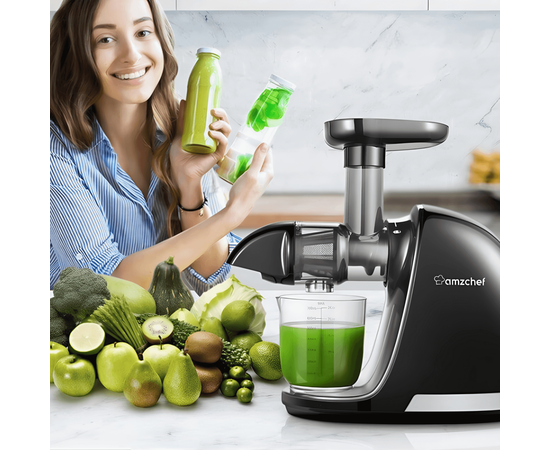 Extractor de Zumos de Masticación Lenta AMZCHEF ZM1501, Sat25.com