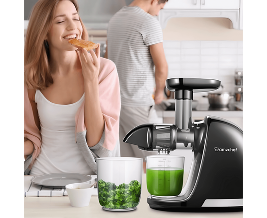 Extractor de Zumos de Masticación Lenta AMZCHEF ZM1501, Sat25.com