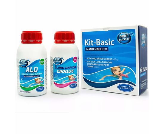 Kit Mantenimiento Piscinas Pequeñas Cloro Choque 500g y Algicida 500ml Tamar, Sat25.com