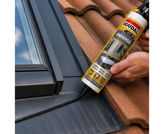 Silicona Universal Negra SOUDAL 280 ml, Sat25.com