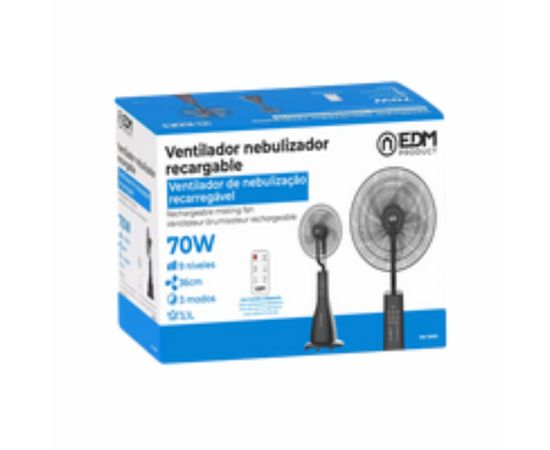 Ventilador Nebulizador Recarcable EDM 70W, Sat25.com