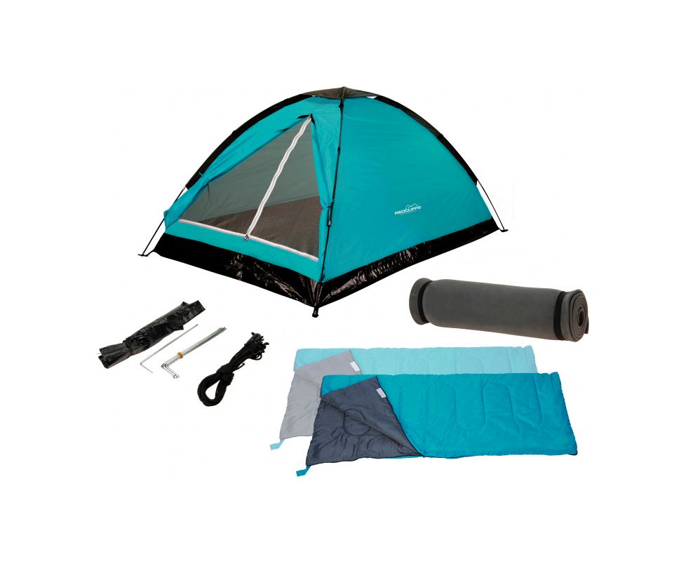 Compra RedCliffs Camping Tent Kit, Sleeping Bags And Mat Set con